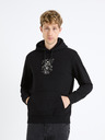 Celio Schwarzer Herren-Kapuzenpullover Celio Fejabowl