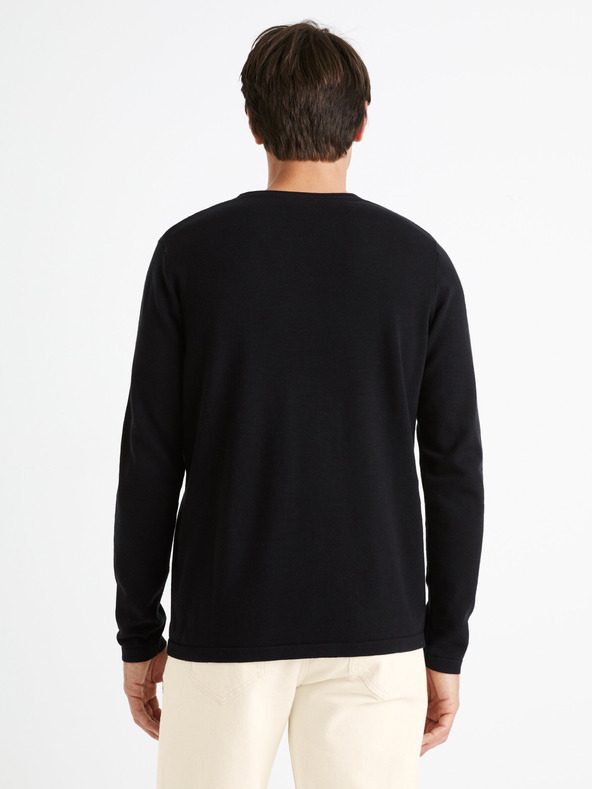 Celio Schwarzer Herrenpullover Celio Felano
