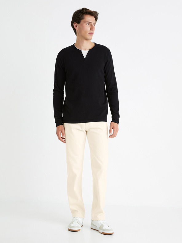 Celio Schwarzer Herrenpullover Celio Felano