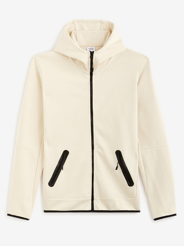 Celio Herren-Kapuzenpullover Creme Celio Fenewyoke