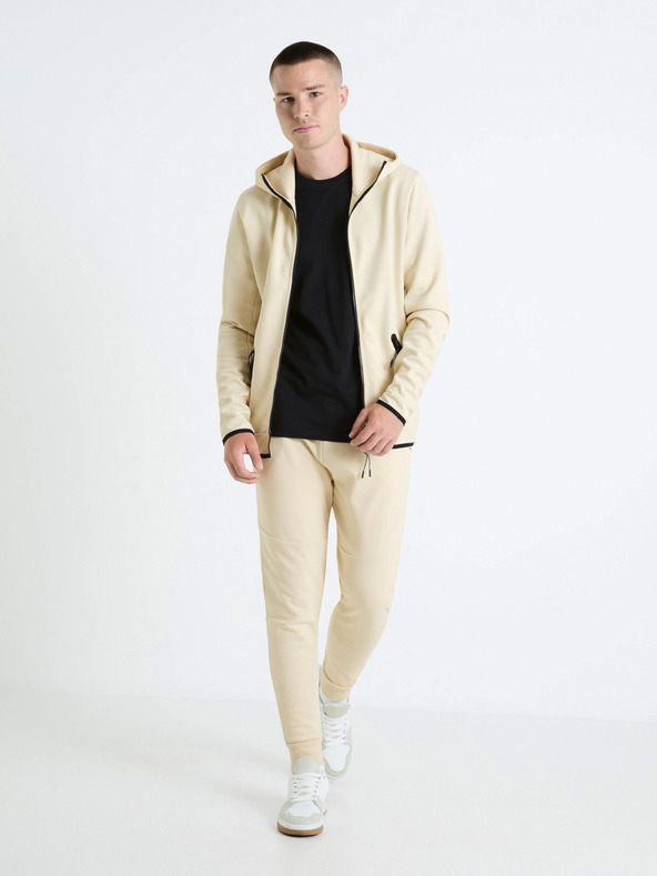 Celio Herren-Kapuzenpullover Creme Celio Fenewyoke