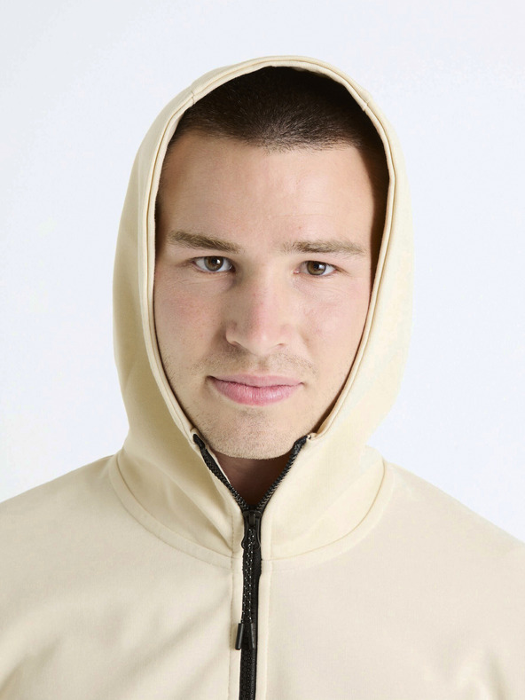 Celio Herren-Kapuzenpullover Creme Celio Fenewyoke