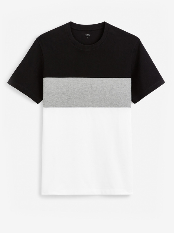Celio Weißes und schwarzes Herrenhemd Celio Febloc