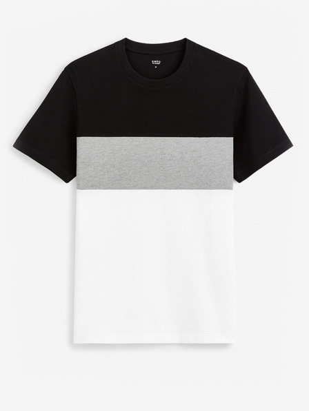 Celio Weißes und schwarzes Herrenhemd Celio Febloc