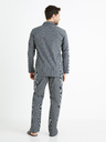 Celio Dunkelblauer gemusterter Herrenpyjama Celio Fipycar