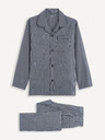 Celio Dunkelblauer gemusterter Herrenpyjama Celio Fipycar