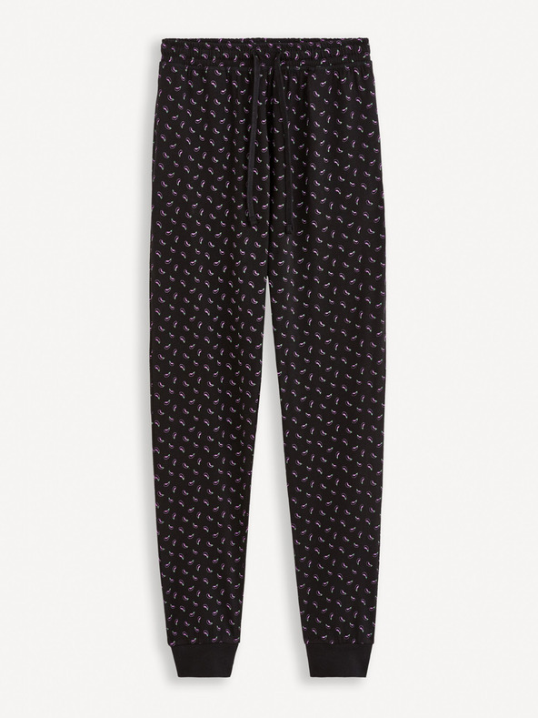 Celio Schwarzer gemusterter Herrenpyjama Celio Fipyauber