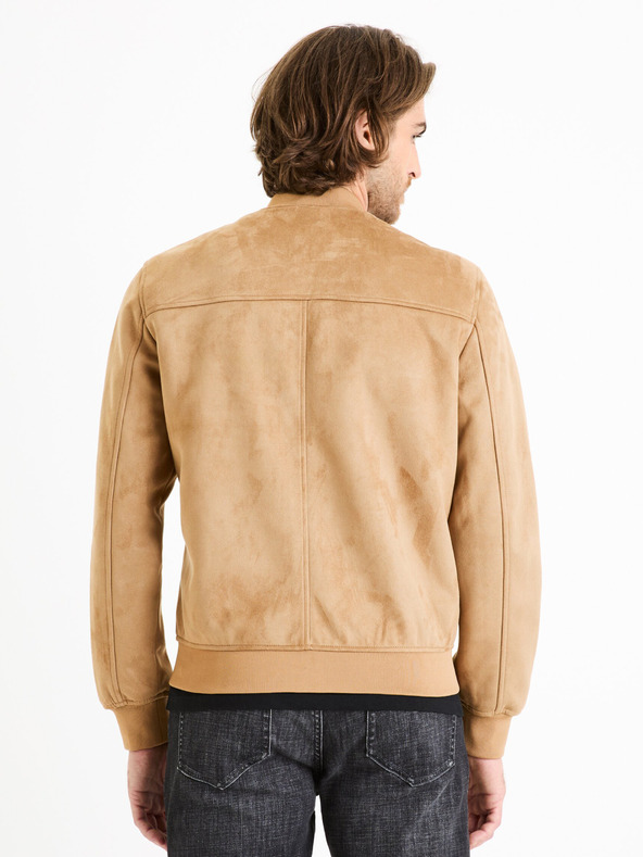 Celio Beige Herren-Wildlederjacke Celio Fudain2
