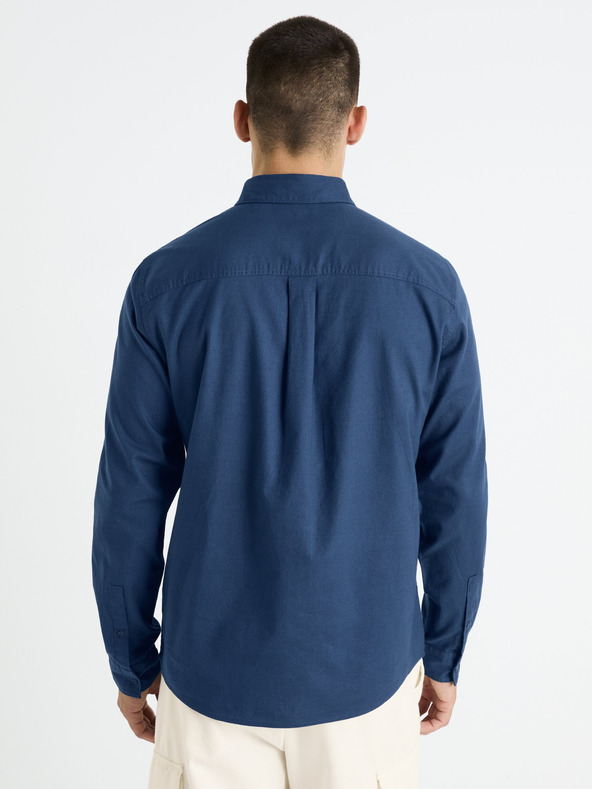 Celio Dunkelblaues Herrenhemd Celio Farobone2