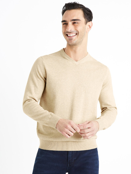 Celio Beige Herren Pullover Celio Decotonv