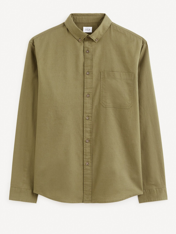 Celio Khaki Herrenhemd Celio Farobone2