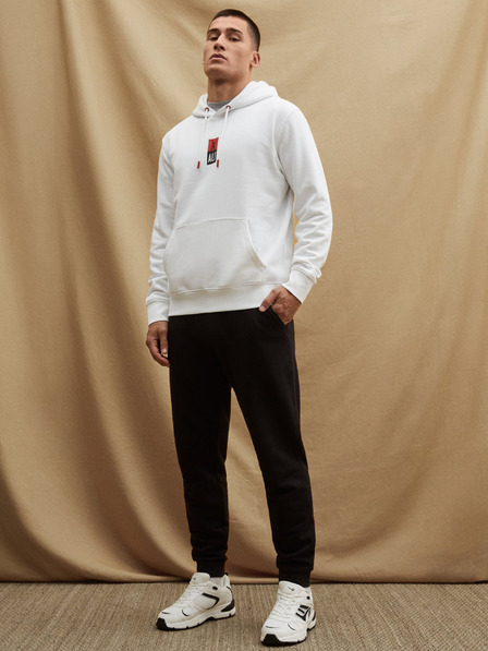 Celio Weißer Herren-Kapuzenpullover Celio Muhammad Ali