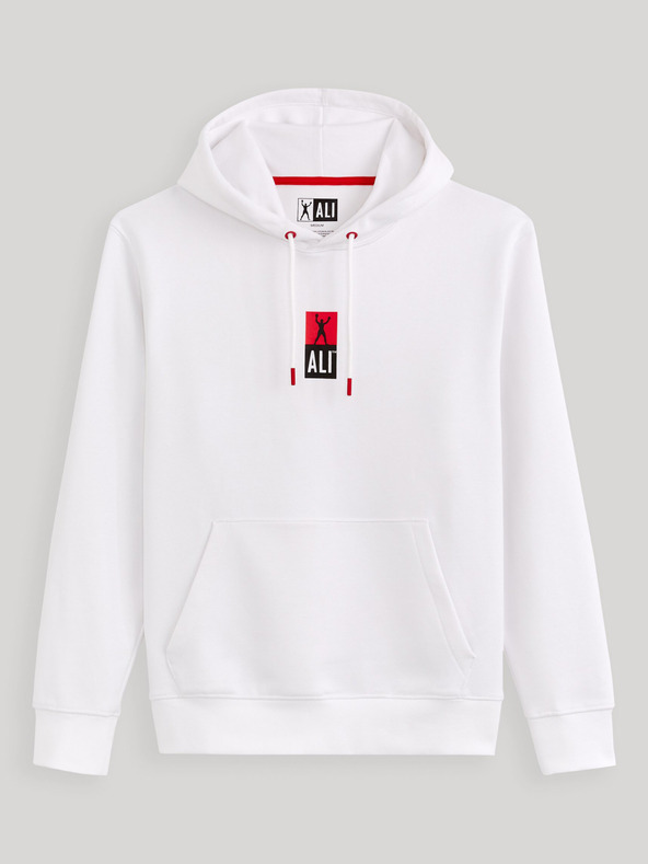 Celio Weißer Herren-Kapuzenpullover Celio Muhammad Ali
