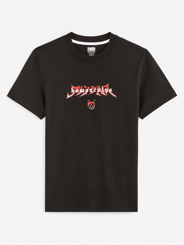 Celio Schwarzes Herren-T-Shirt Celio Fullmetal Alchemist
