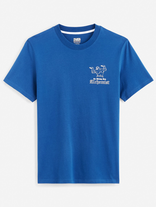 Celio Blaues Herren-T-Shirt Celio Fullmetal Alchemist