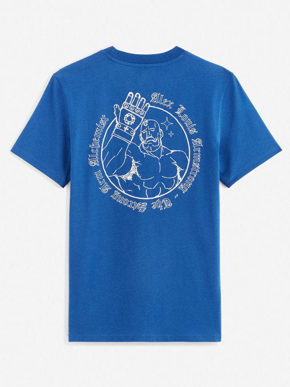 Celio Blaues Herren-T-Shirt Celio Fullmetal Alchemist