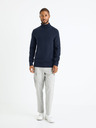 Celio Dunkelblauer Herren-Basic-Rollkragenpullover Celio Febasico