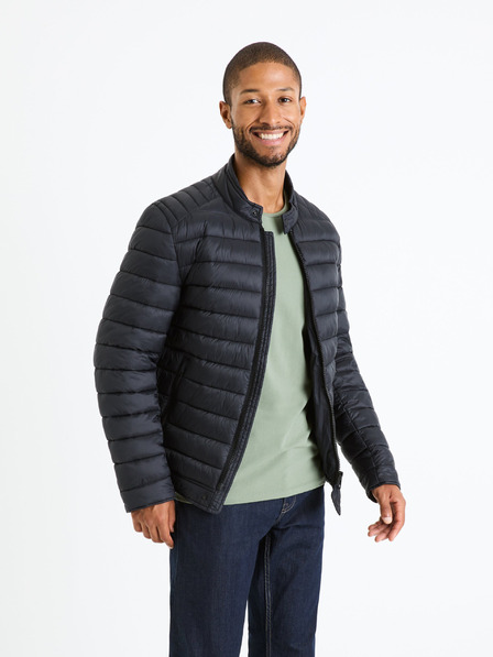 Celio Schwarze leichte Herren-Steppjacke Celio Fublack