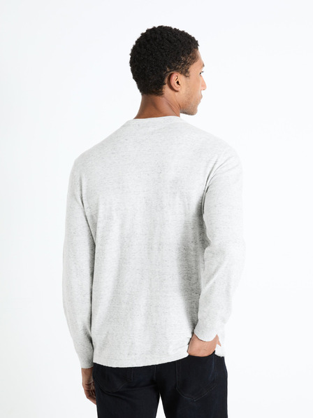 Celio Hellgrauer Herren-Basic-Pullover Celio Fepax