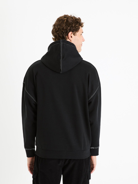 Celio Schwarzer Herren-Kapuzenpullover Celio Festitcho