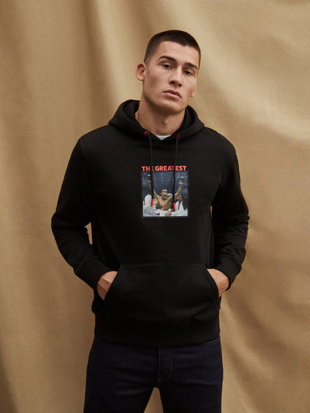Celio Schwarzer Herren-Kapuzenpullover Celio Muhammad Ali