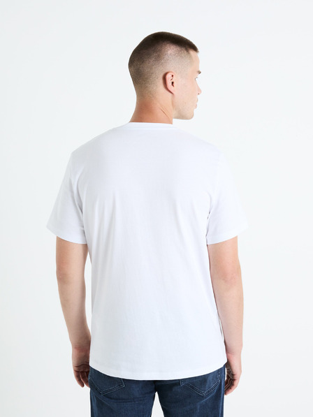 Celio Weißes Herren-T-Shirt Celio Fetexto