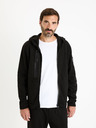 Celio Schwarzes Herren-Kapuzen-Sweatshirt mit Reißverschluss Celio Fecoldyoke