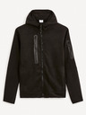 Celio Schwarzes Herren-Kapuzen-Sweatshirt mit Reißverschluss Celio Fecoldyoke