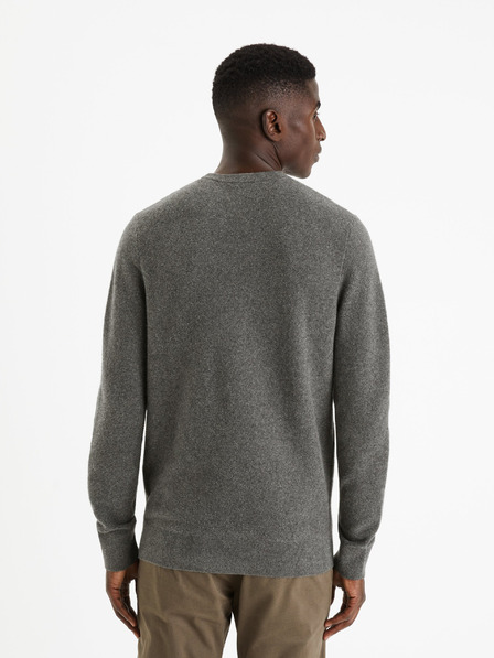 Celio Grauer Herren-Basic-Pullover Celio Felinode