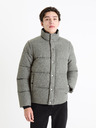 Celio Graue Herren-Winter-Steppjacke mit Kunstpelz Celio Fumilan2
