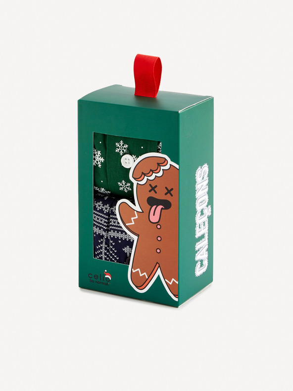 Celio Zweifarbiges Herren-Weihnachtsshorts-Set in Celio-Geschenkpackung