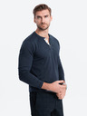 Ombre Clothing Dunkelblaues Herren-Button-Down-Hemd Ombre Clothing HENLEY