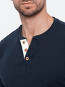 Ombre Clothing Dunkelblaues Herren-Button-Down-Hemd Ombre Clothing HENLEY