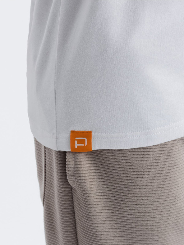 Ombre Clothing Graues und weißes Herren-T-Shirt Ombre Clothing Reglan