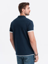 Ombre Clothing Dunkelblaues Herren-Polohemd Ombre Clothing