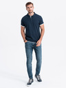 Ombre Clothing Dunkelblaues Herren-Polohemd Ombre Clothing