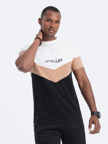 Ombre Clothing Braun-schwarzes Herren-Button-Down-Hemd Ombre Clothing