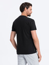 Ombre Clothing Schwarzes Herren-Basic-T-Shirt mit Tasche Ombre Clothing