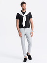 Ombre Clothing Schwarzes Herren-Basic-T-Shirt mit Tasche Ombre Clothing