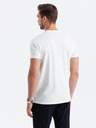 Ombre Clothing Cremefarbenes Herren-T-Shirt mit Tasche Ombre Clothing