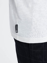 Ombre Clothing Cremefarbenes Herren-T-Shirt mit Tasche Ombre Clothing