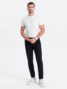 Ombre Clothing Cremefarbenes Herren-T-Shirt mit Tasche Ombre Clothing