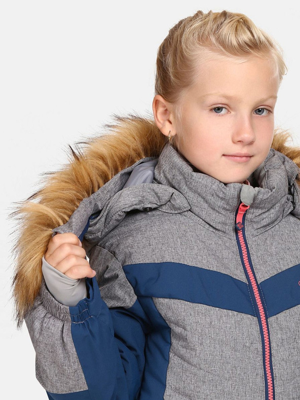 Kilpi Blaue und graue Mädchen-Skijacke Kilpi Alisia