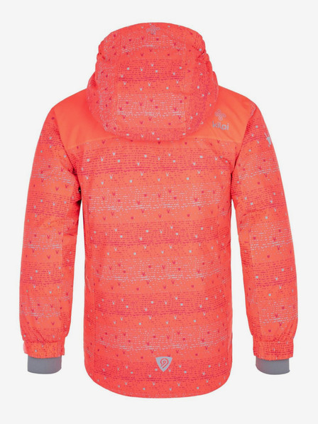 Kilpi Orange und rosa gemusterte Skijacke für Mädchen Kilpi Jenova