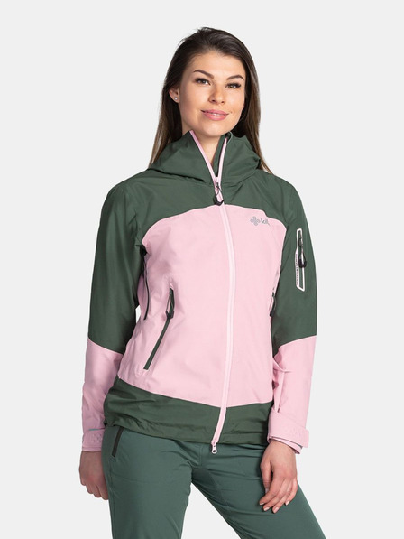 Kilpi Grüne und pinke wasserdichte Damenjacke Kilpi Mamba
