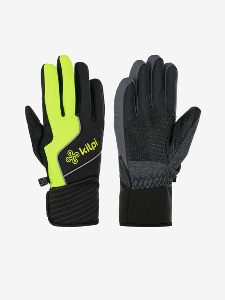 Kilpi Gelbe und schwarze Damen-Softshell-Handschuhe Kilpi Rot