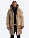 Ombre Clothing Herren Steppjacke lang mit großen Taschen Ombre Clothing
