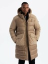 Ombre Clothing Herren Steppjacke lang mit großen Taschen Ombre Clothing