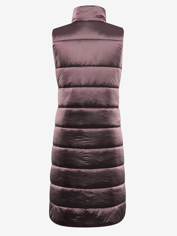 ALPINE PRO Lange Steppweste für Damen mit Wr ALPINE PRO UREFA rosa