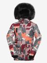 ALPINE PRO Grau-rosa Mädchenjacke mit PTX Alpine Pro Werdo-Membran